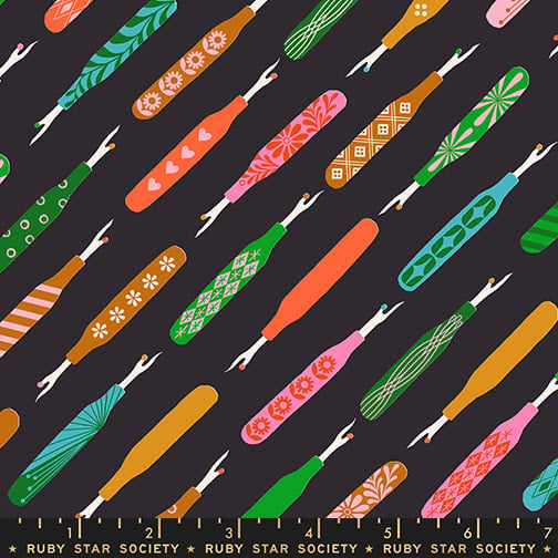 1-800-Notion - Seam Rippers - Soft Black | Ruby Star Society | Quilting Cotton