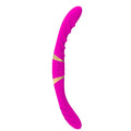 12 Frequency Silicone Flexible Dildo Double Motor Vibrating Lesbian Double Ended Vibrator