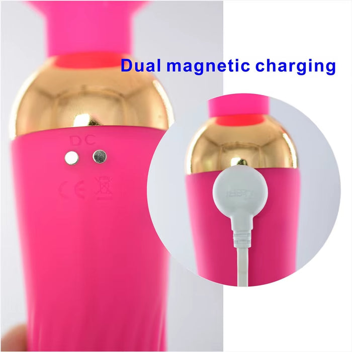 18 Speed Double Heads Vibrating G Spot Vaginal Clitoris Massage Dildo Vibrator Av Magic Massager Wand
