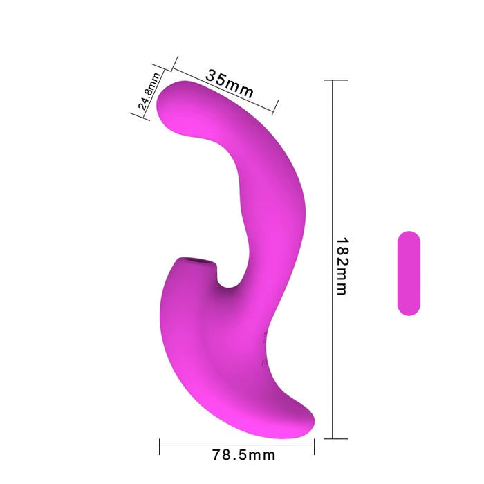 2 in 1 Powerful Pulse Shock Clitoris Stimulation Sucking Dildo Vibrator Finger G Spot Masturbators Sex Toy