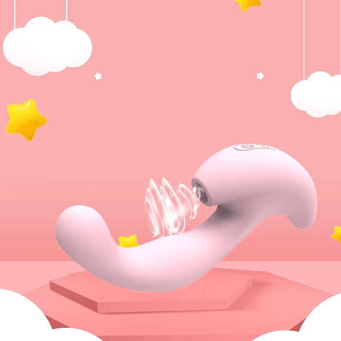 2 in 1 Powerful Pulse Shock Clitoris Stimulation Sucking Dildo Vibrator Finger G Spot Masturbators Sex Toy