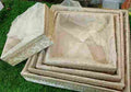 5-set gold square jari lace baskets - full nested set