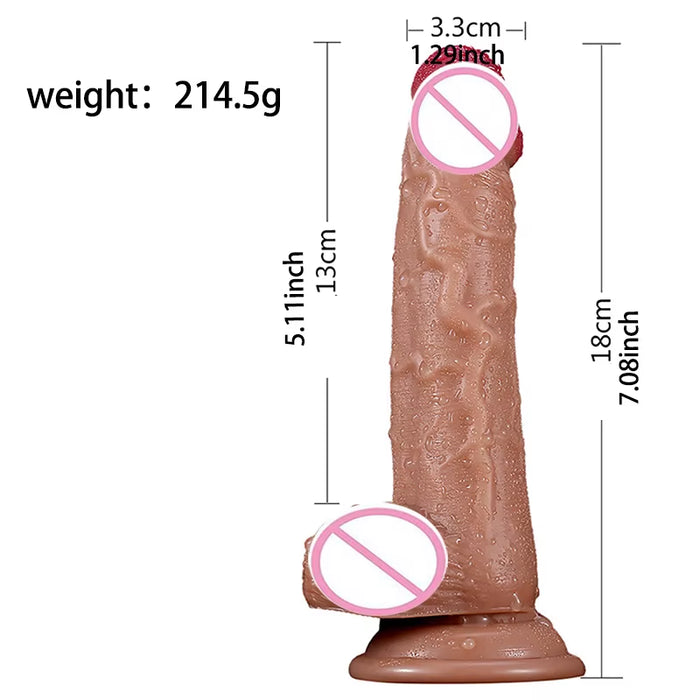 8 Inch Female Masturbator Penises Sex Toys Pvc Soft Lifelike Realistic Dildo