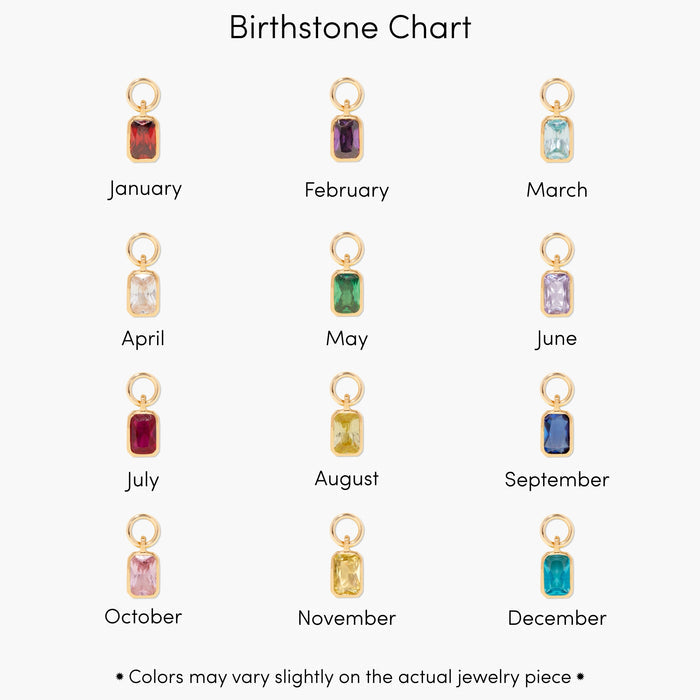 Adeline Charm Birthstone Necklace