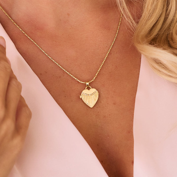 gold heart locket