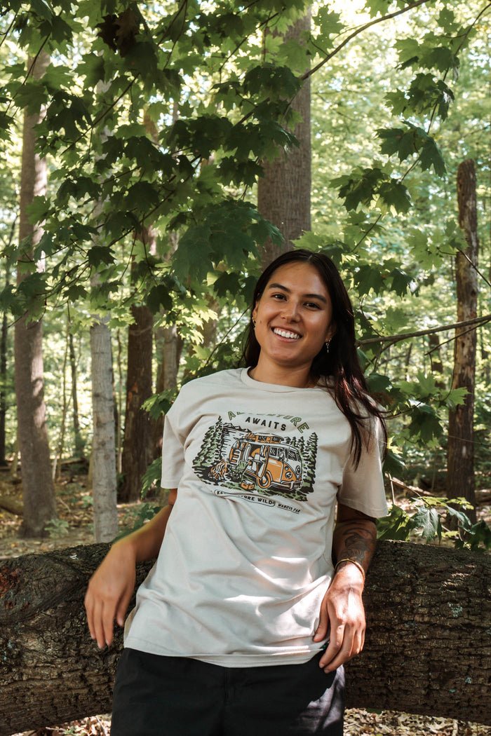 Adventure Awaits | Unisex Tee | Heather Tan