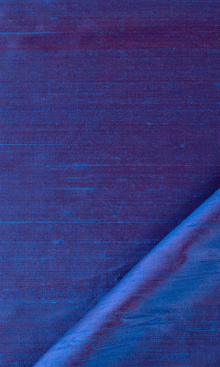 Pure Silk Window Treatments Fabric By the Metre (Blue)