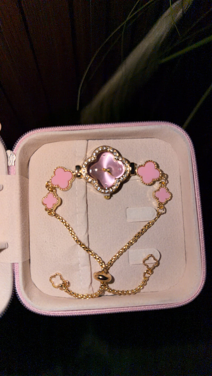 Alhambra watch pink with gold
