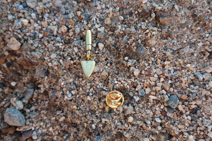 Archaeological Trowel Gold Lapel Pin