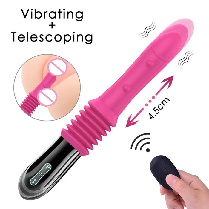 Automatic Remote Control Telescopic Insertion Female Masturbation Vibrator Vaginal Climax Thrusting Dildo Machine