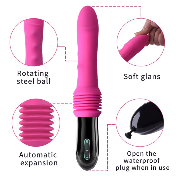 Automatic Remote Control Telescopic Insertion Female Masturbation Vibrator Vaginal Climax Thrusting Dildo Machine