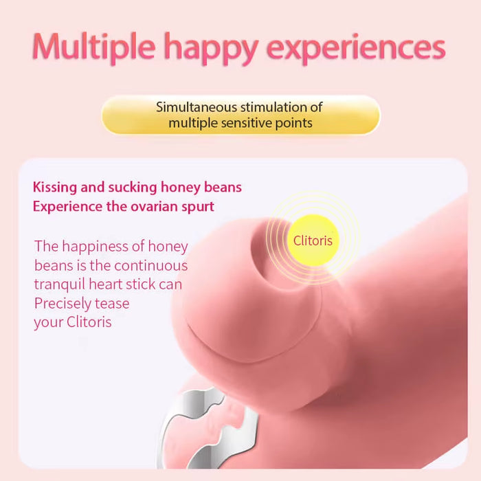Automatic Telescopic Dildo Vibrating Vaginal Massage Rod G-Point Suction Vibrator Adult Sex Toy
