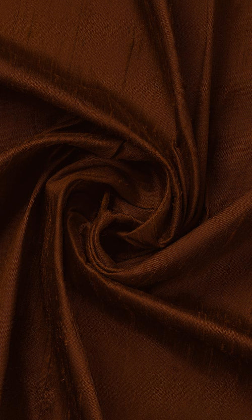 Dupioni Silk Home Décor Fabric By the Metre (Brown)