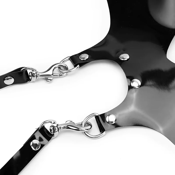 Bdsm Fetish Wear Bondage Erotic Apparel Adult Game Slave Pvc Costume Sexy Body Harnesses Leather Lingerie