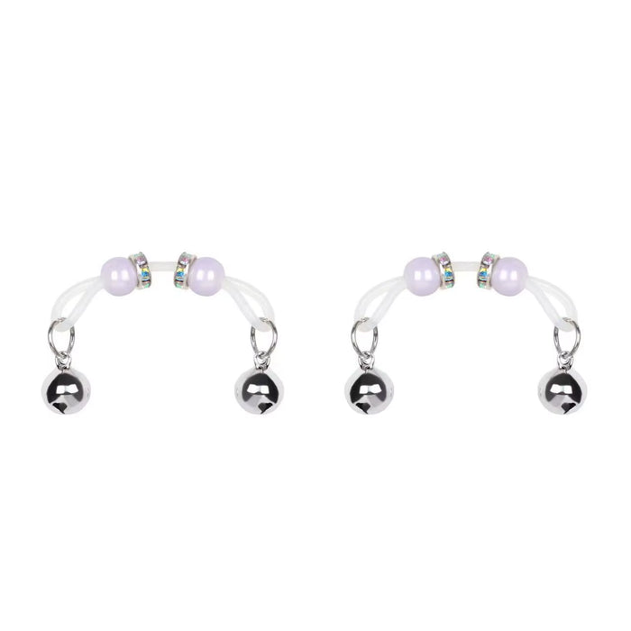 BDSM Sex Toy Bell Nipple Clip Accessories New Acrylic Rubber Ring Pendant Nipple Ring Women SM Toys