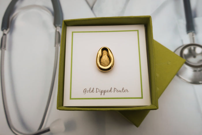 Bed Pan Gold Lapel Pin