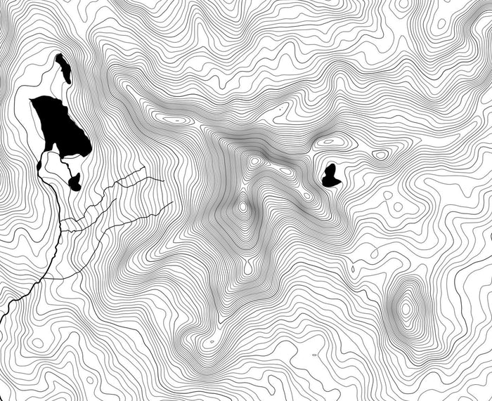 Broken Top Point Topographic Map Art
