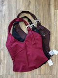Buckle Open Back Top- Estira, Stretchy