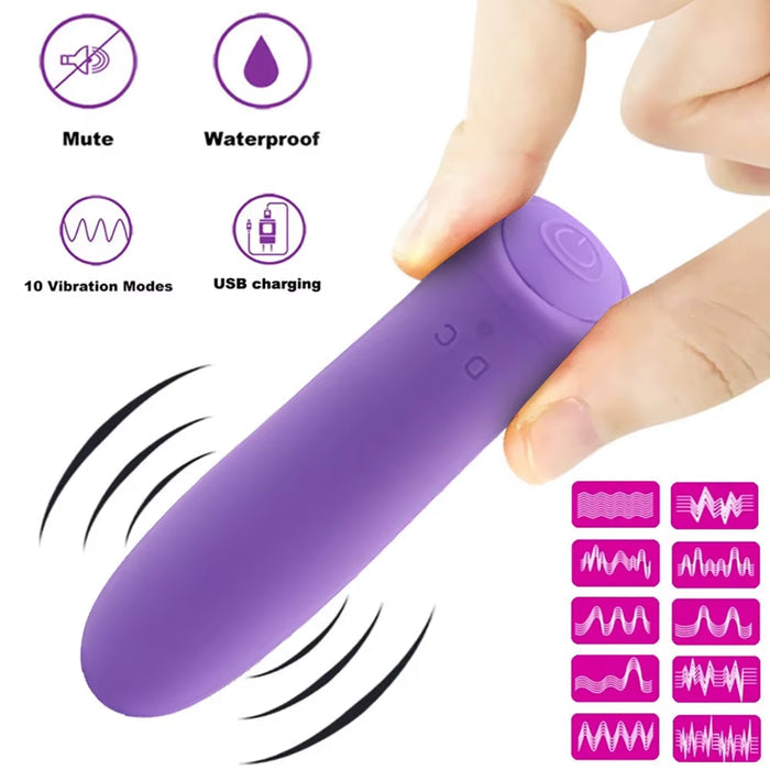 Bullet Sex Toy G-Spot Clit Stimulate Lipstick Av Vibrator Female Masturbation Tool