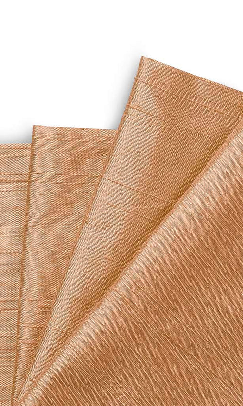 Pure Silk Window Treatments Fabric By the Metre (Peach Brown)