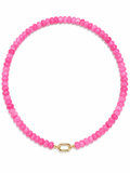 Candy Gemstone Beaded Charm Choker Necklace – 18K Gold Oval Toggle Clasp
