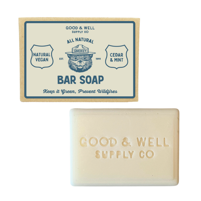Cedar & Mint Smokey Bear Bar Soap