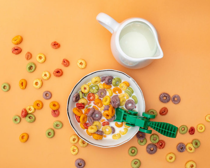 Constructive Eating - Green Tractor Untensils Set