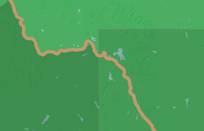 Continental Divide Trail Map Art Prints