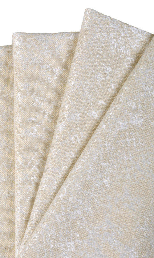 Abstract Patterned Home Décor Fabric By the Metre (White/ Ivory/ Beige)