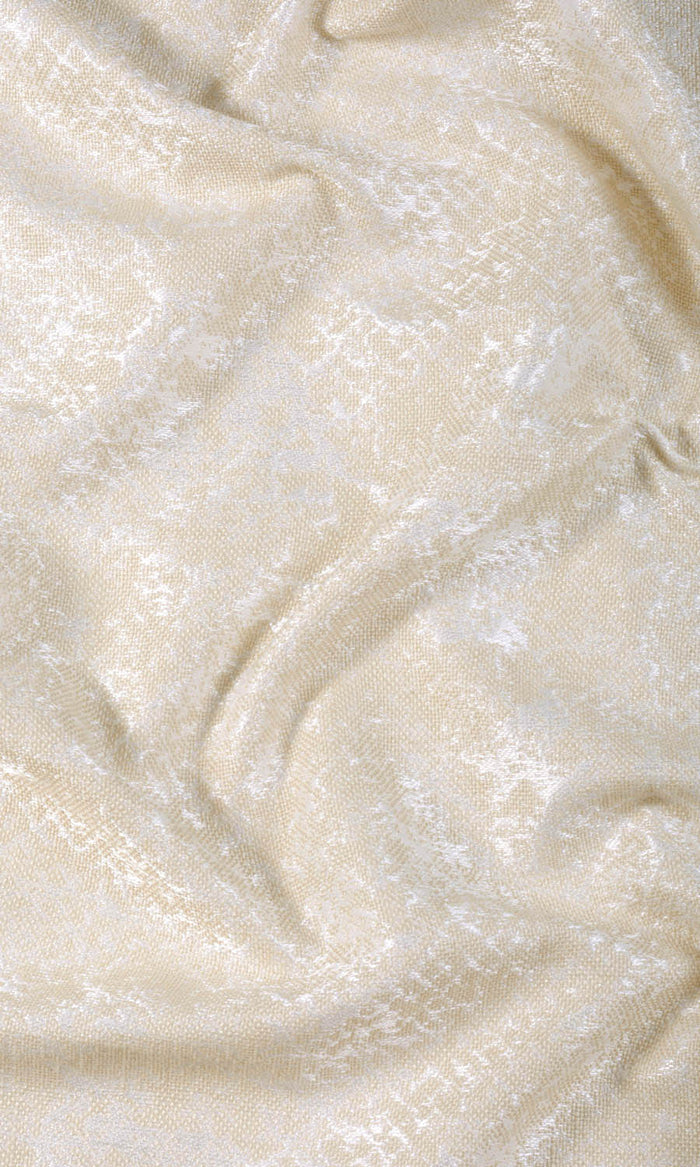 Abstract Patterned Home Textile Fabric Material By the Metre (White/ Ivory/ Beige)