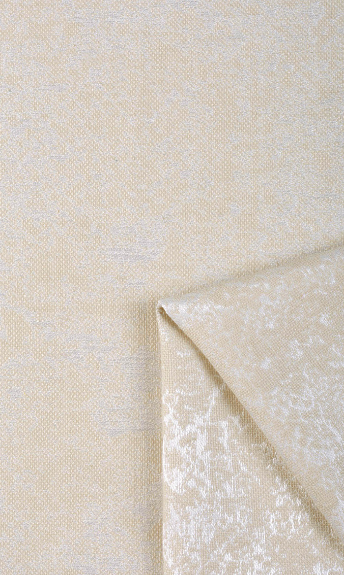 Abstract Patterned Fabric By the Metre for Curtains & Drapes (White/ Ivory/ Beige)