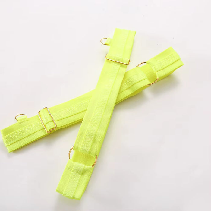 Custom Women's Sheer Mesh Lace Lingerie Set - 4-Pack Neon Underwire Garter Sets