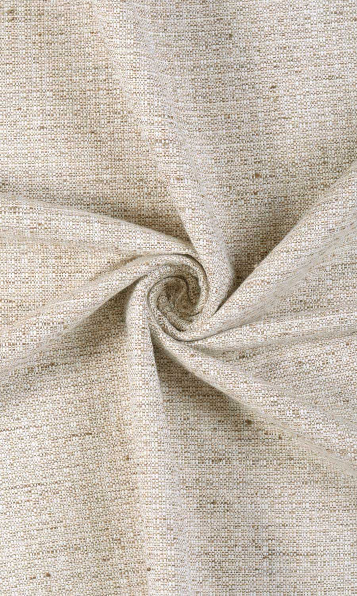 Textured Poly-Cotton Home Décor Fabric By the Metre (Beige/ Cream)