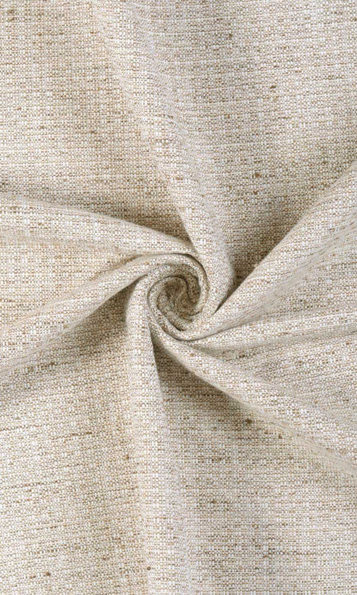 Textured Poly-Cotton Home Décor Fabric By the Metre (Beige/ Cream)