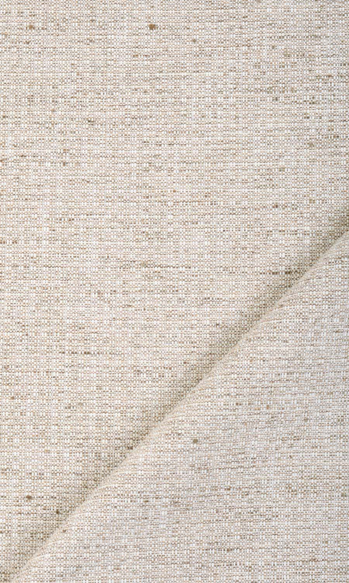 Textured Poly-Cotton Window Treatments Fabric By the Metre (Beige/ Cream)