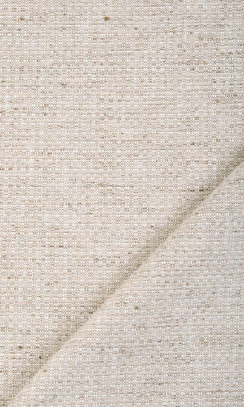 Textured Poly-Cotton Window Treatments Fabric By the Metre (Beige/ Cream)