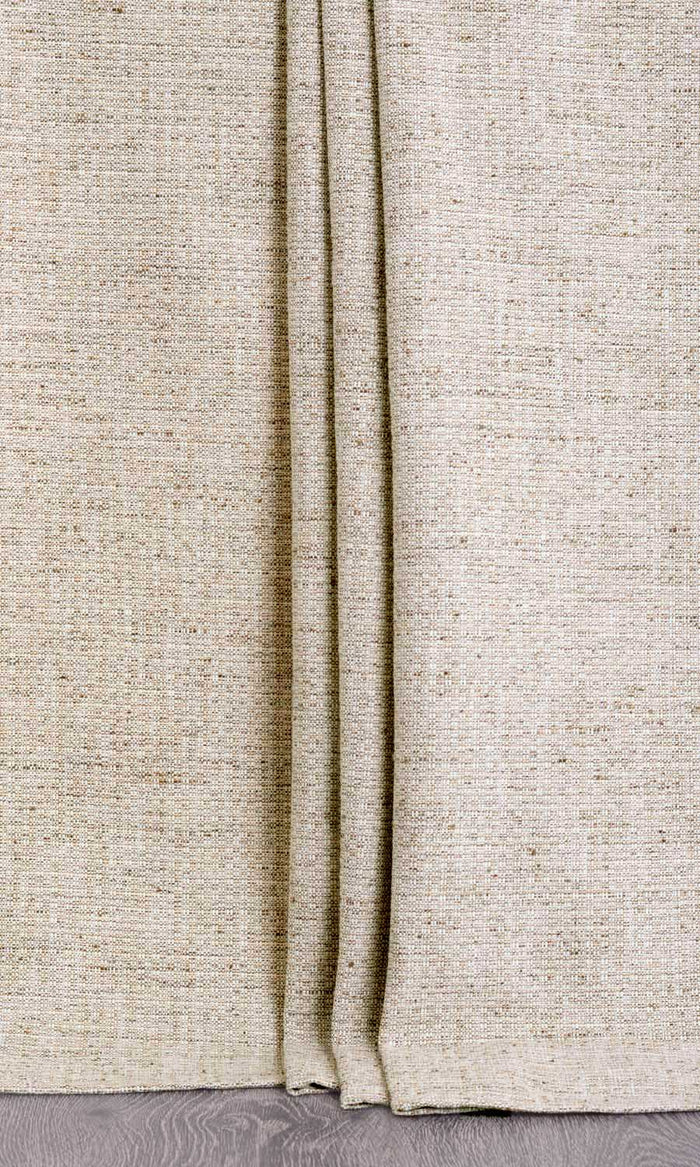 Textured Poly-Cotton Fabric By the Metre for Curtains & Drapes (Beige/ Cream)