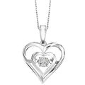Diamond Double Heart Pendant