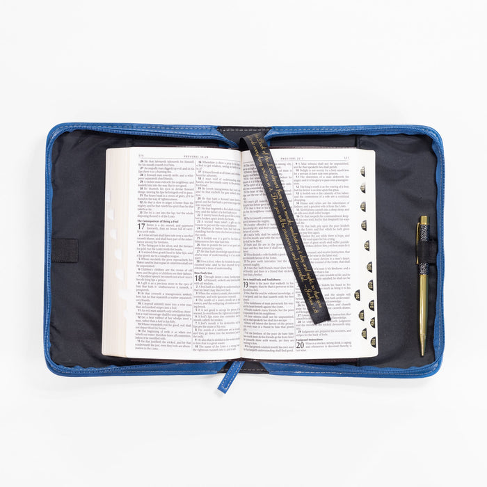 Divine Details Blue Flower Bible Cover