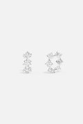 APM Monaco hoop earrings, a delicate sparkle in rhodium finish.