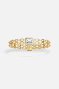 APM Monaco bracelet in golden rhodium finish, a radiant statement of modern elegance.