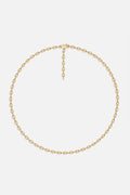 APM Necklace in golden color, luminous links flowing with effortless modern elegance.