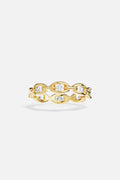 APM Chain Ring in golden color, luminous links for effortless everyday radiance.