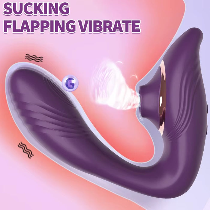 Flapping Tapping the G-Spot and Sucking on the Vibrator Clitoral Stimulator Flap Dildo Vibrator Clitoris Massager