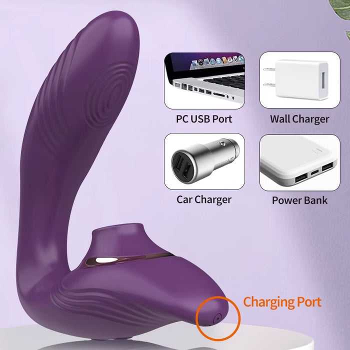 Flapping Tapping the G-Spot and Sucking on the Vibrator Clitoral Stimulator Flap Dildo Vibrator Clitoris Massager