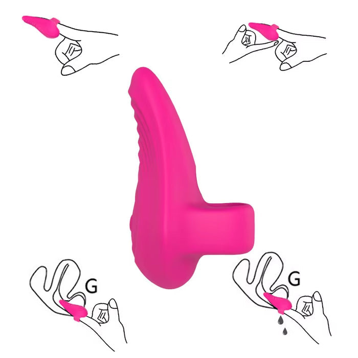 G Spot Vagaina Lady Silicone Sleeves Shape Female Small Clitoris Finger Vibrator