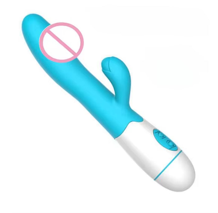 G-Spot Vagina Clitoral Stimulation Sex Toy Blue Purple USB Rechargeable Dildo Rabbit Vibrator for Women