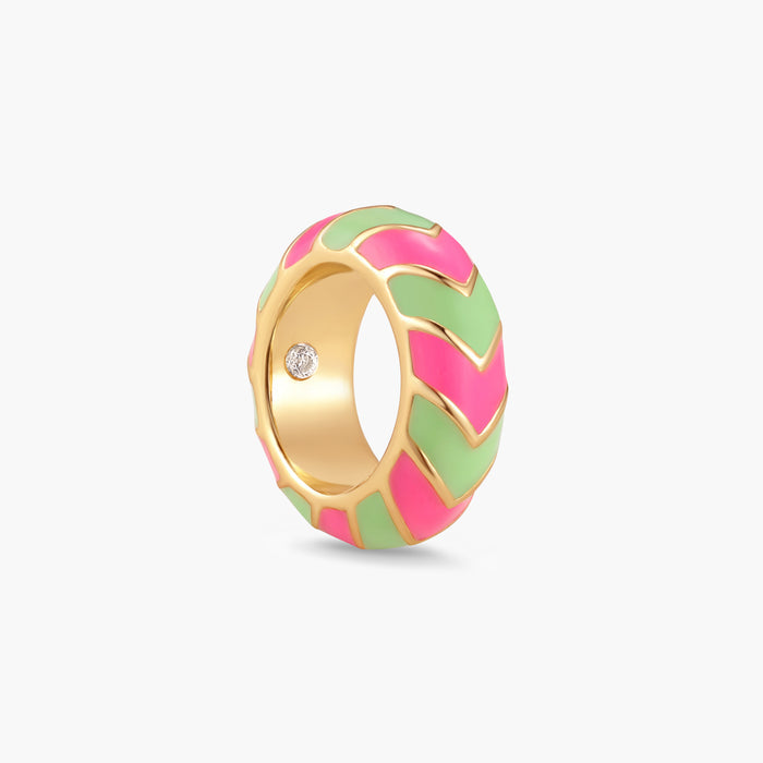 Gaby Mini Enamel Stripe Bead