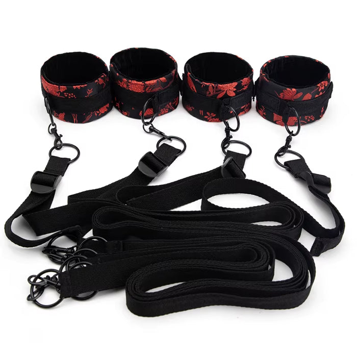 Game Play Erotic Couple Game Bed Bondage Restraint with Handcuff SM Kit Bondage Restraints BDSM