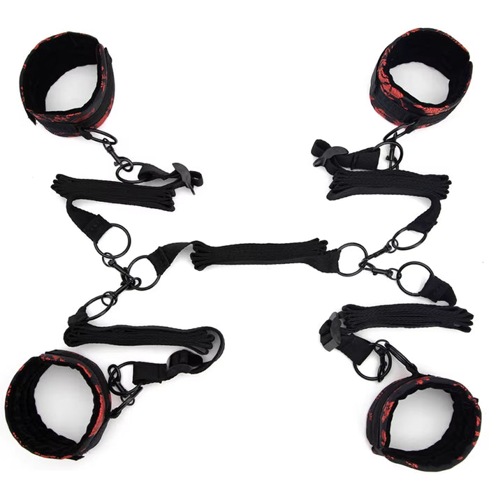 Game Play Erotic Couple Game Bed Bondage Restraint with Handcuff SM Kit Bondage Restraints BDSM